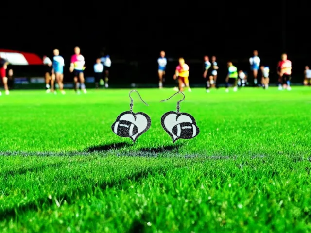 Football love earrings