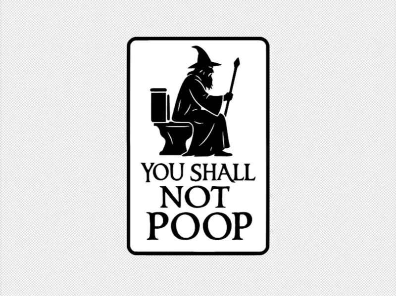 LOTR Bathroom Sign