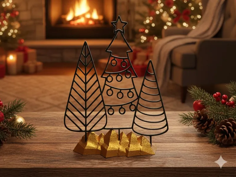 Weihnachtsbaum mit Berg