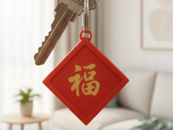 Fortune Shopping Cart Coin Keychain (Hold 2 coins)