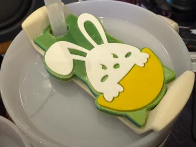 Easter Bunny Tumbler Lid Topper