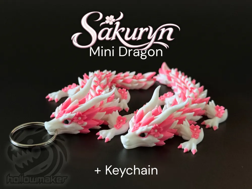 Llavero: Mini Sakuryn - Cherry-Blossom Dragon + Keychain. Referencia del modelo original.