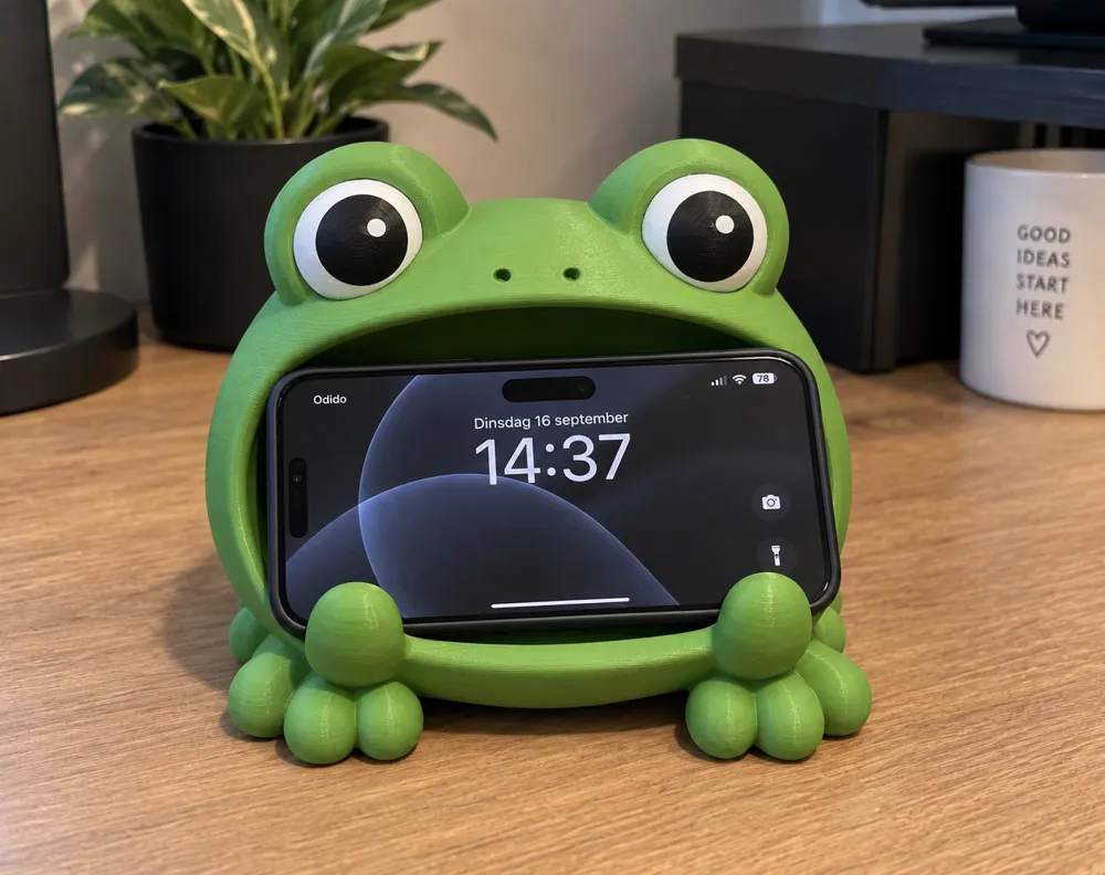 Froggy Phone Holder – Cute Frog Phone Stand - Free 3D Print Model ...