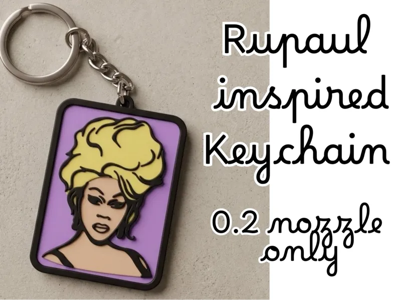 Rupaul inspired Drag Race keychain.