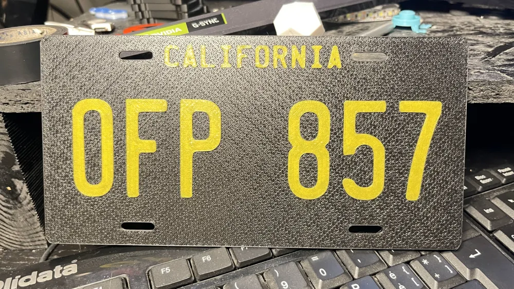 Herbie original license plate vw beatle 2d art by Tala16 Help Stampa 3D