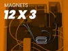 12 x 3 Magnets - Magnetic Cable Holder
