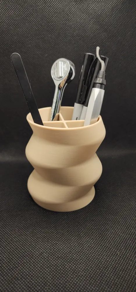 Wavy Organizer Cup - Multiple Styles - Free 3D Print Model - MakerWorld
