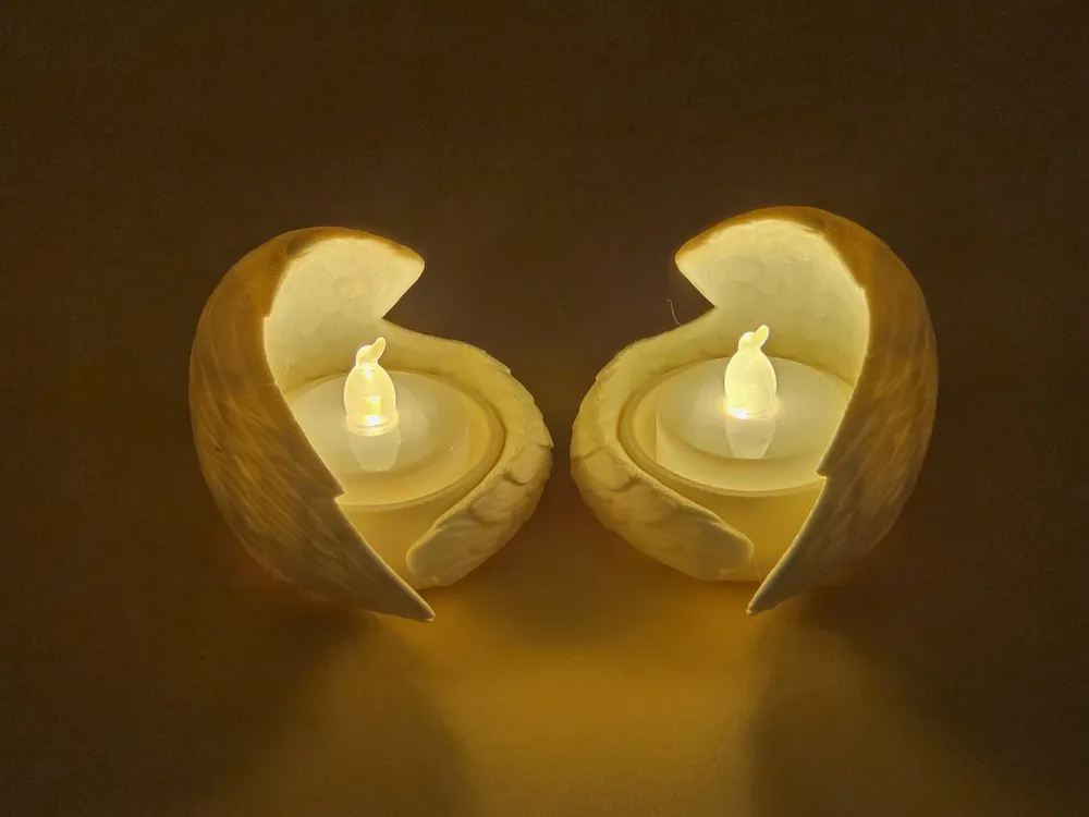 Angel Wing Tealight Holder - Free 3D Print Model - MakerWorld
