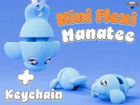 Mini Flexi Manatee Keychain_Multicolor