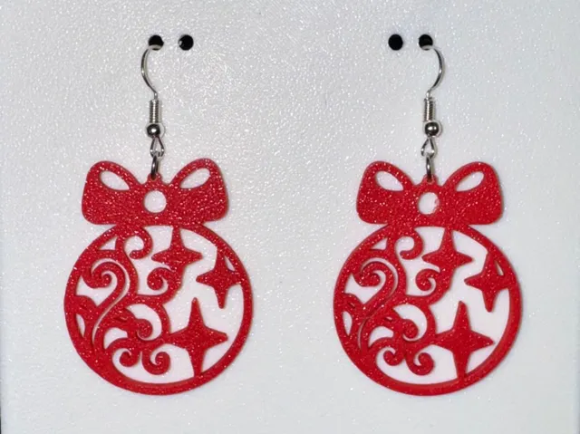 PENDIENTES BOLA NAVIDAD