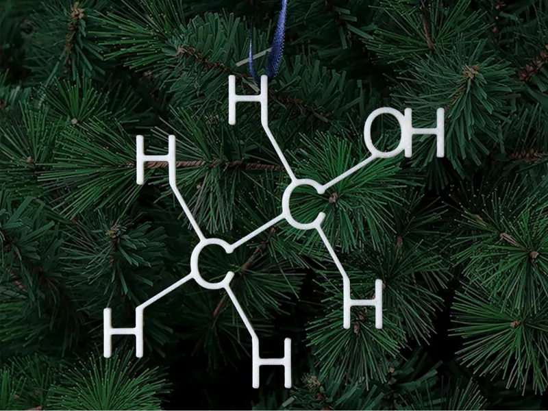 Alcohol (Ethanol) Christmas Ornament