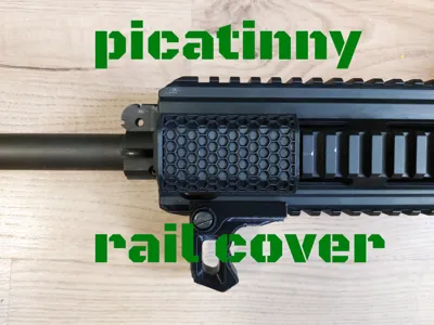Picatinny rail cover hex texture different sizes