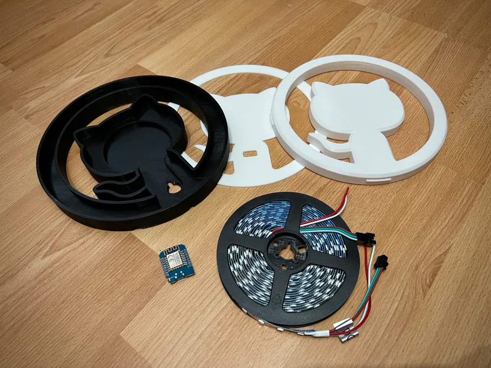 Octolamp - GitHub inspired smart LED lamp / sign - Free 3D Print Model ...