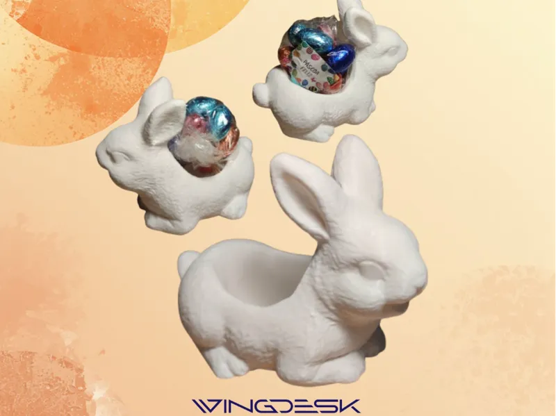 Easter Bunny with Space for Chocolate or Eggs