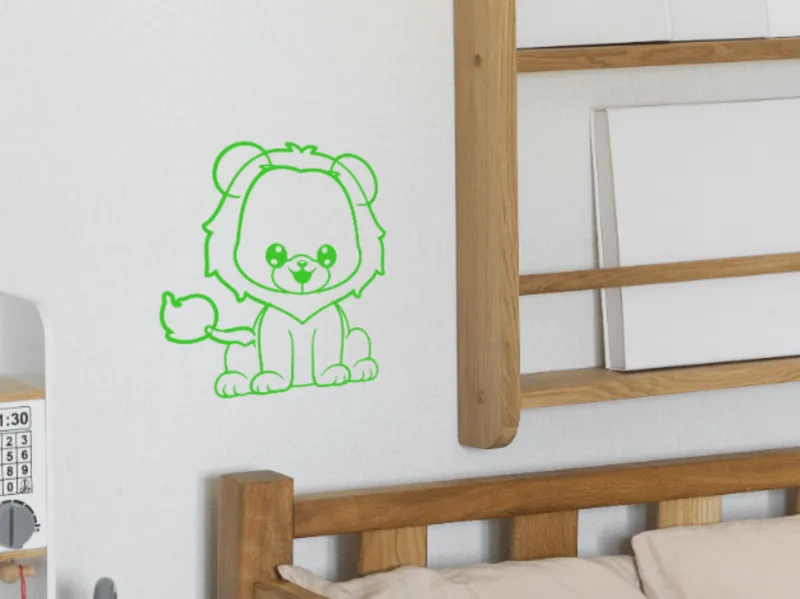 Decorazione camera bambini leone