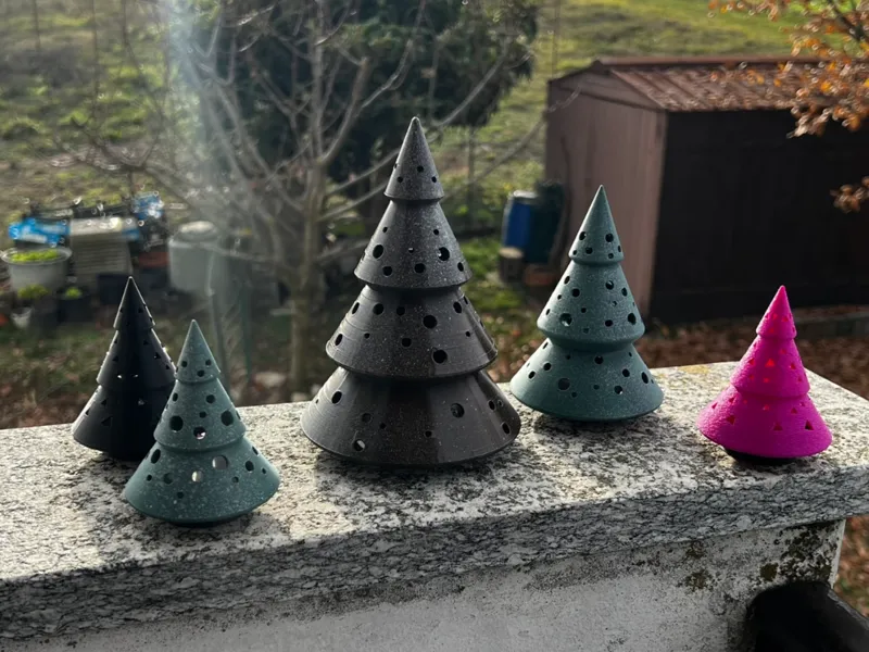 Modern Christmas Tree Tea Light Holder