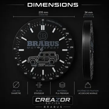 Cuadro decorativo en 3D: Horloge Murale Modulaire – Edition Brabus — vista de referencia 4