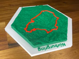 Nurburgring Nordschleife 3D Track Topographic Map