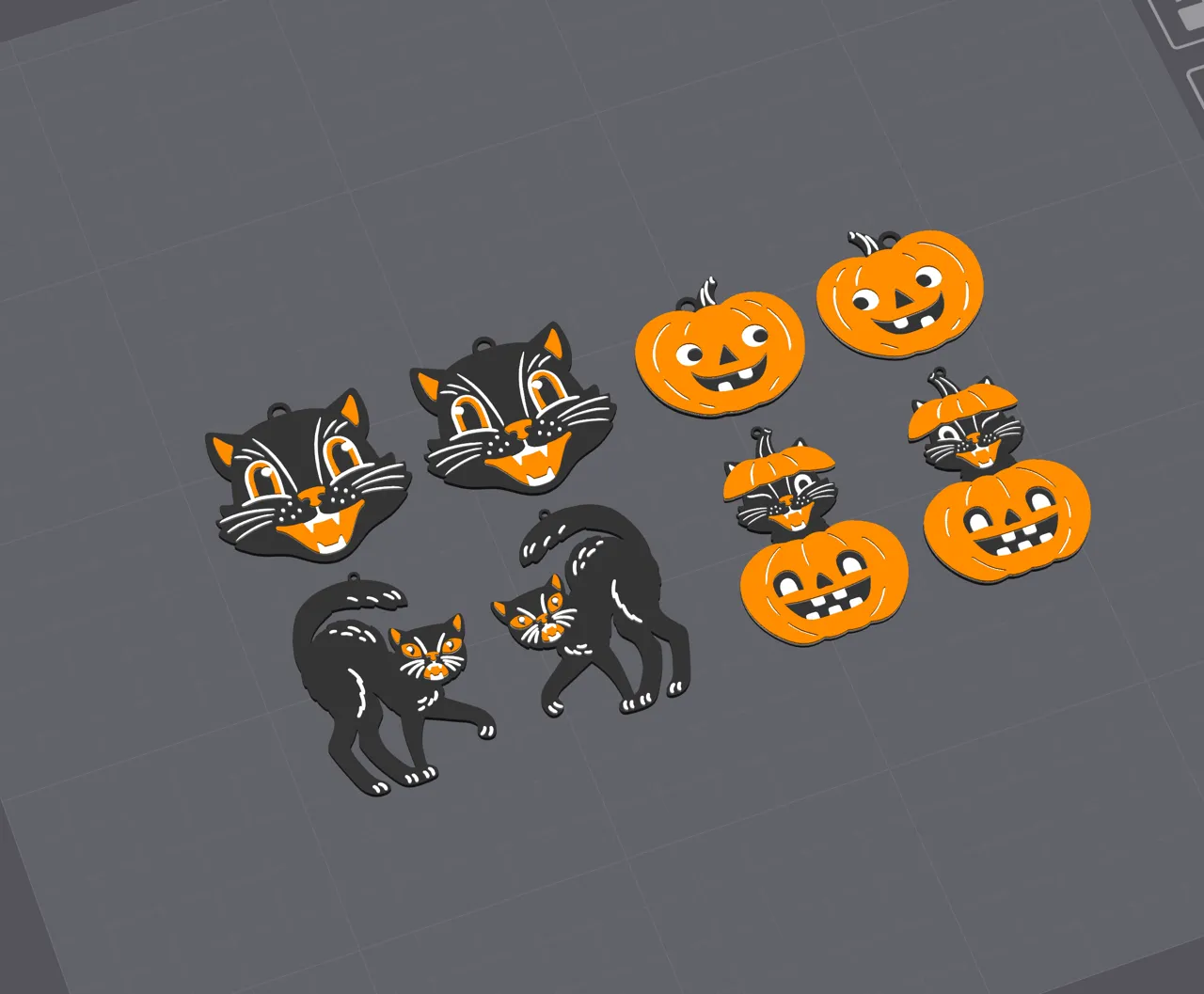 Vintage Halloween Earrings, No AMS, Quick Print view 3
