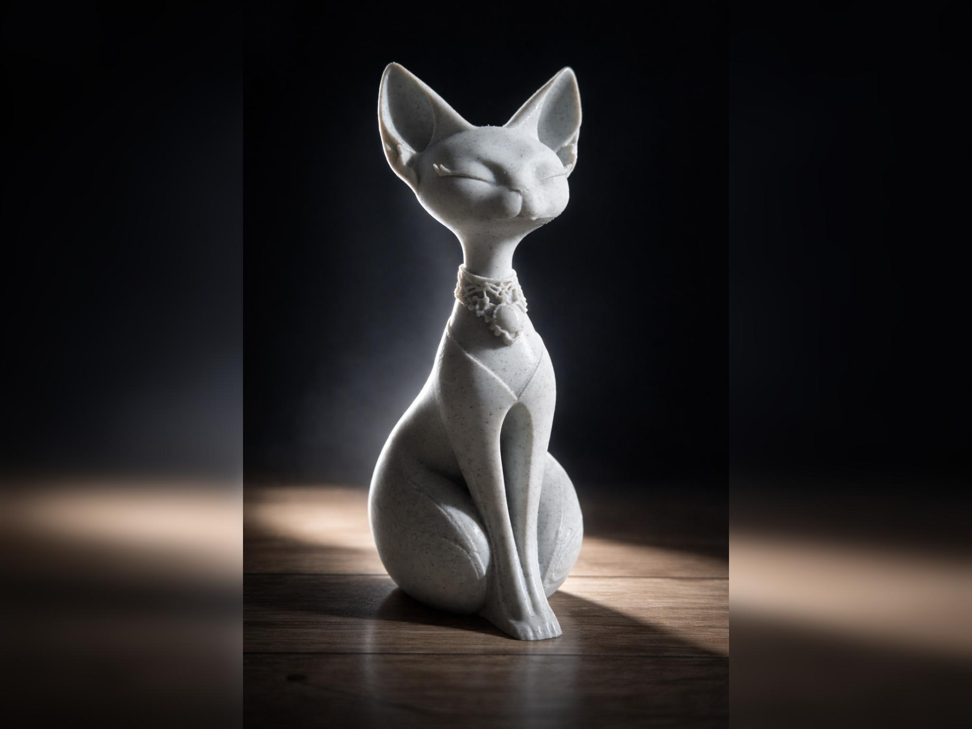 Miniatura 1 do modelo 3D Elegant Cat Figurine