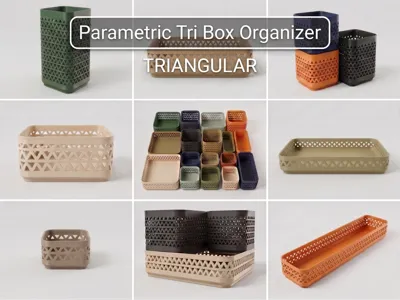 Box Organizer Fully Parametric Stackable Tri