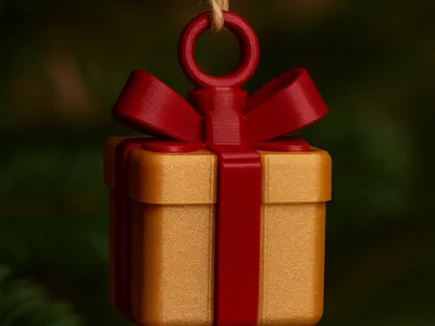 Christmas gift box model - hangable - no AMS needed