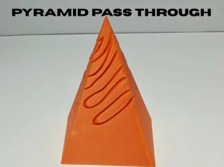 Pyramid pass through spiral fidget