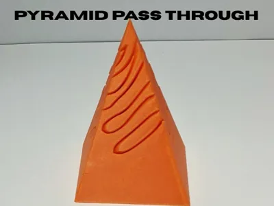 Pyramid pass through spiral fidget