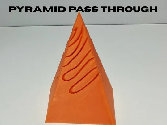 Pyramid pass through spiral fidget