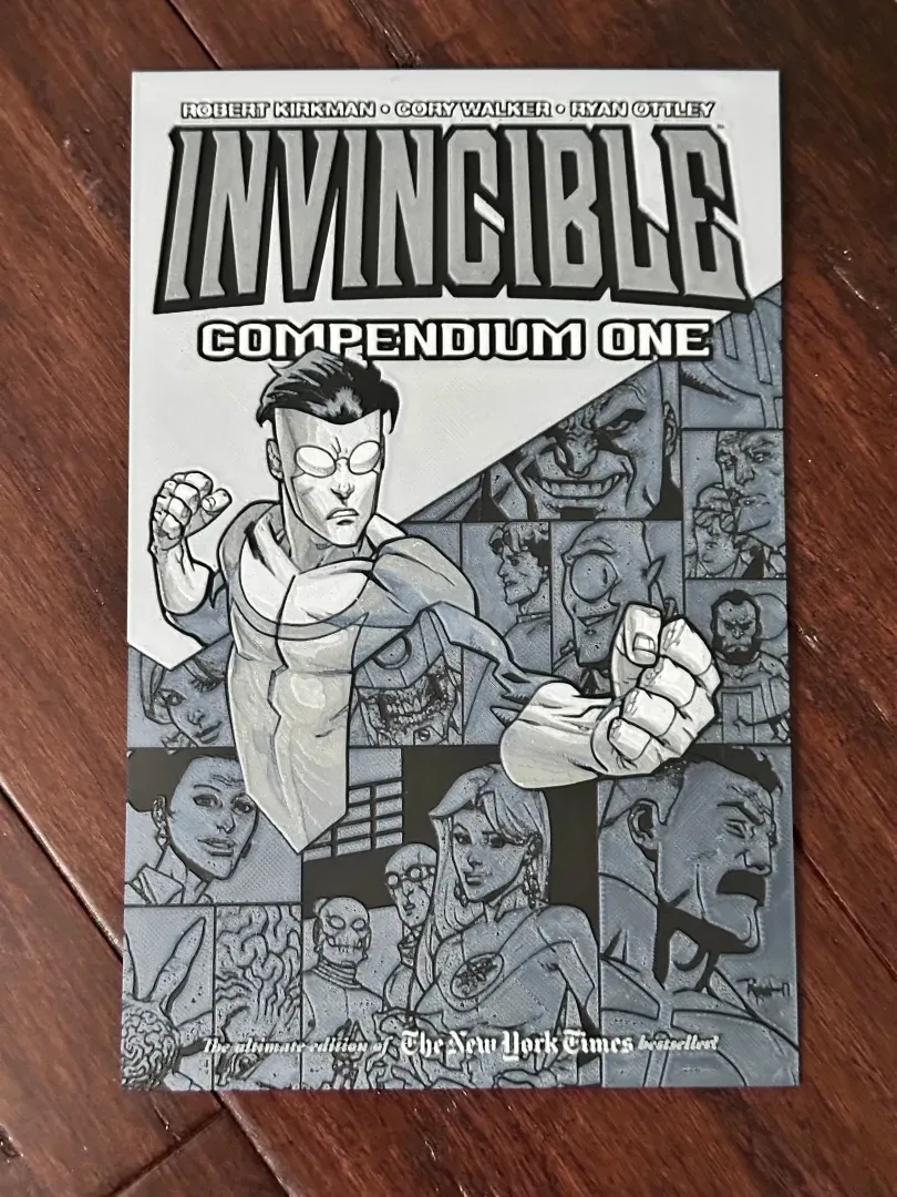 Invincible Custom Covers Invincible Comic Book Cover - Hueforge - Free 3D Print Model - MakerWorld