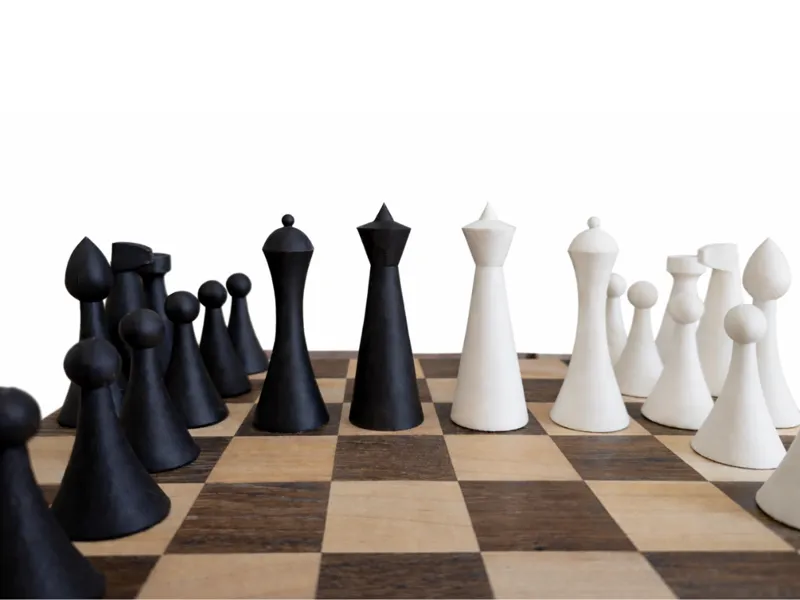 1950s Herman Ohme Minimalist Design Chessmen