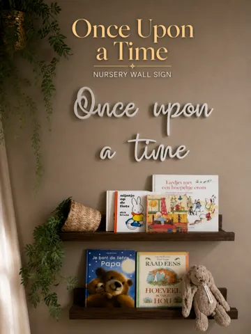 Caja o estuche: Once Upon a Time Nursery Wall Sign Bookcase Decor — vista de referencia 2