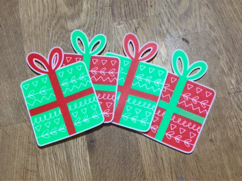Christmas Present Gift Festive Coasters