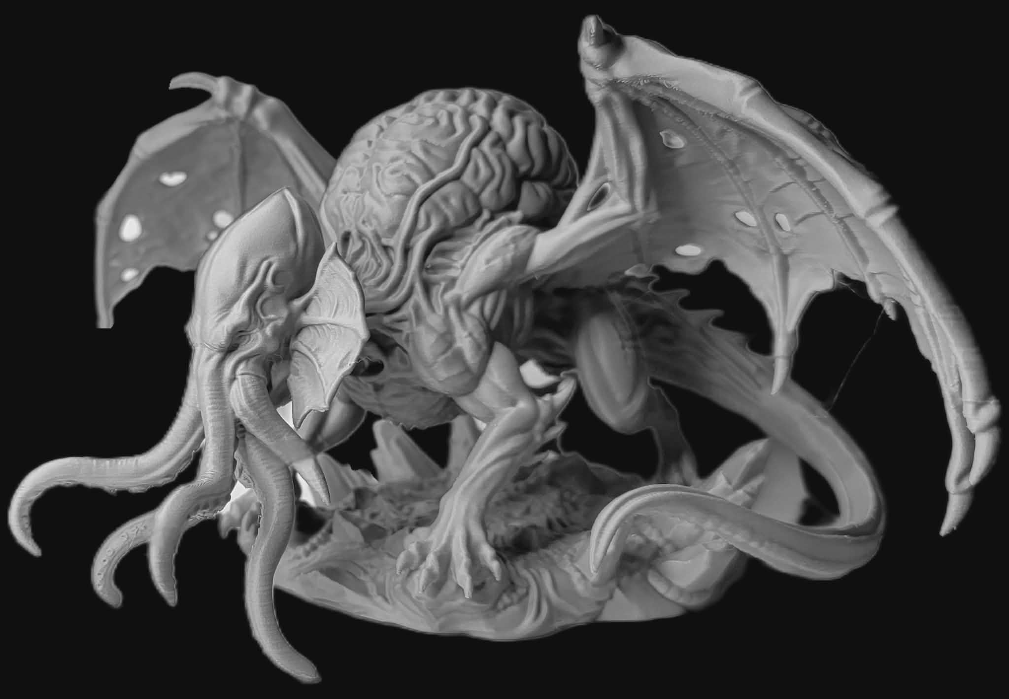 Miniatura 1 do modelo 3D Mindflayer Elder Brain Dragon