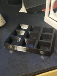 0.28mm layer,  8x3mm magnet, 2 walls, 10% infill, 32g