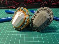 2 pcs 0.16mm layer, 4 walls, 20% infill, support, multicolor