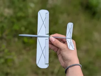 Stable ultralight indoor glider