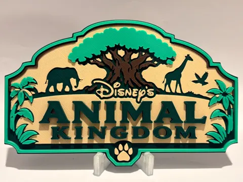 Letrero o emblema decorativo: Disney's Animal Kingdom Inspired Sign — referencia de MakerWorld