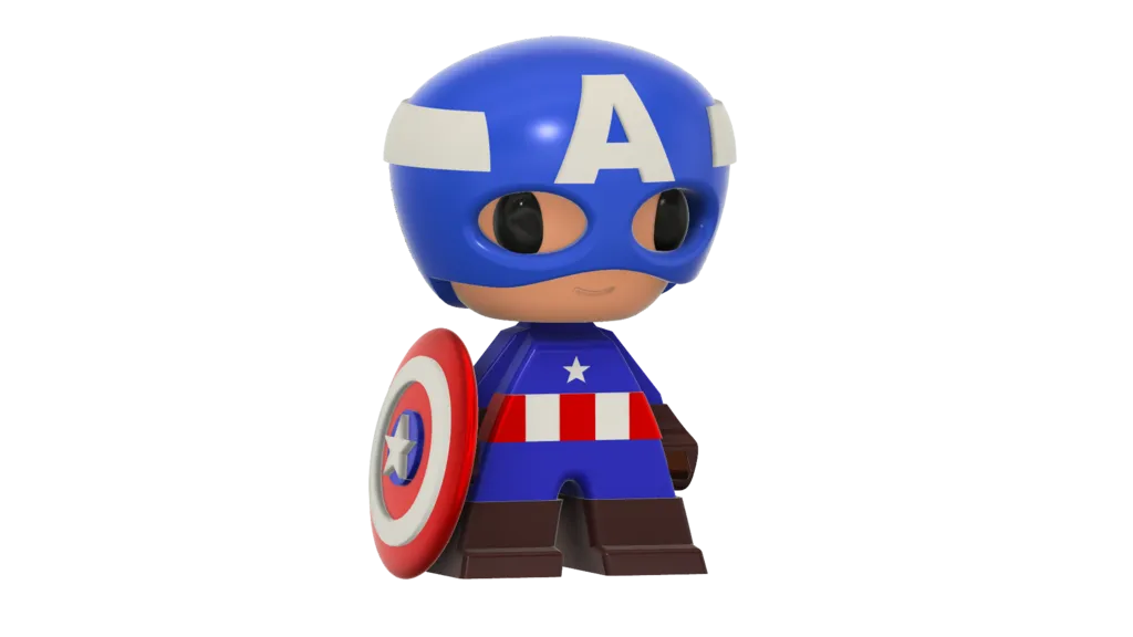 Figurine Captain America style anime