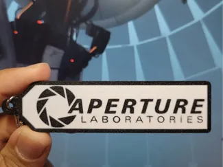Aperture laboratories logo keychain