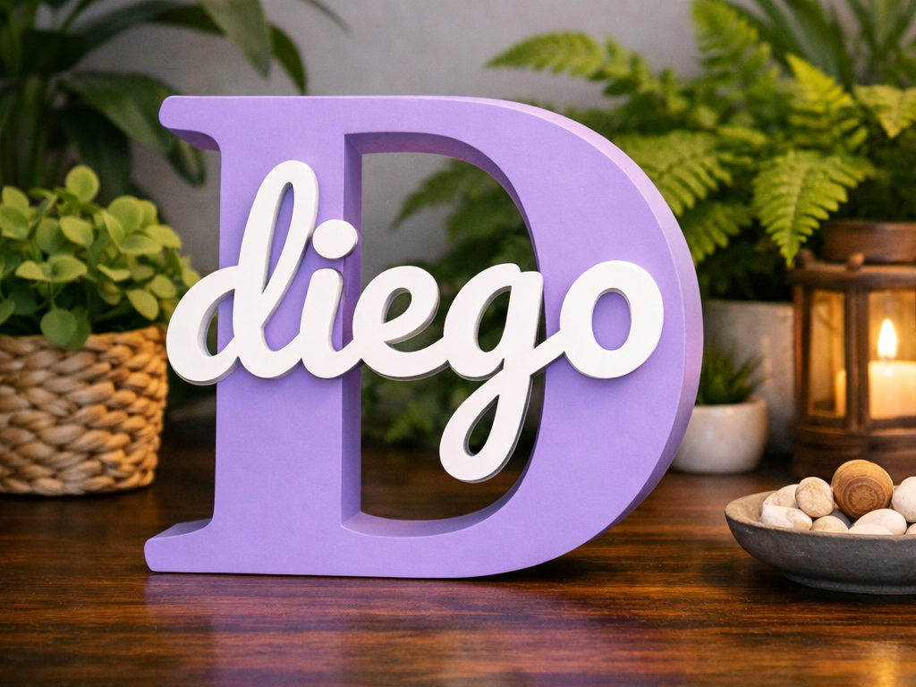 Inicial D con el nombre de Diego