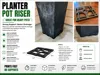 9x9 inch Planter Pot Riser - 4 walls, 50% infill