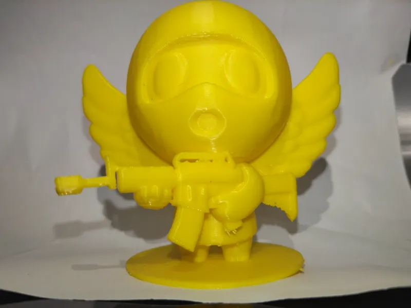 cute angel with balaclava and ak 47