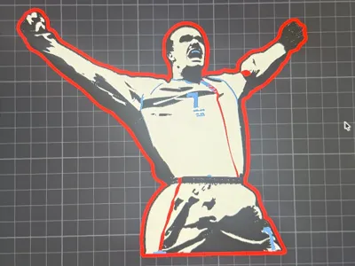 David Beckham England-Inspired 3D Wall Art 
