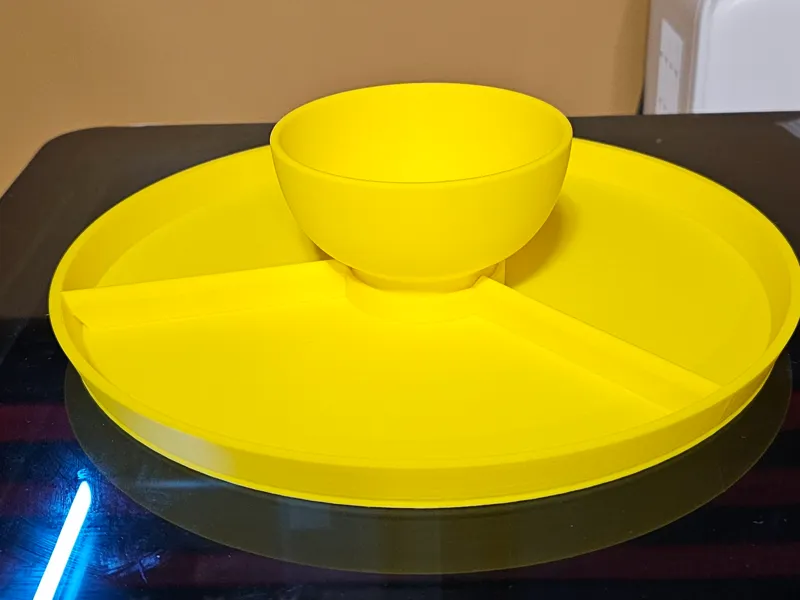 Corcelain Party Tray - 3 divided sections