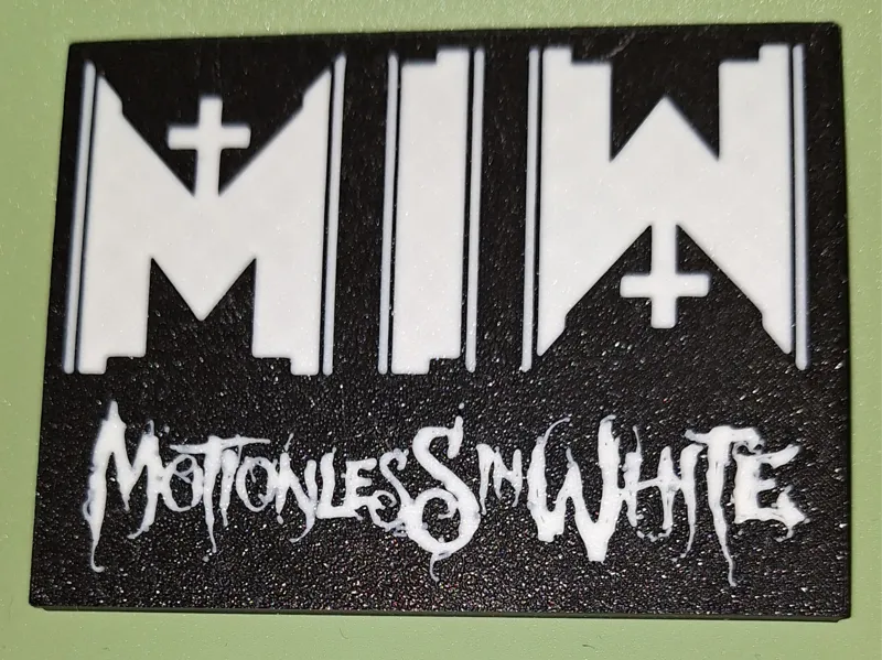 Motionless in White band logos as magnet