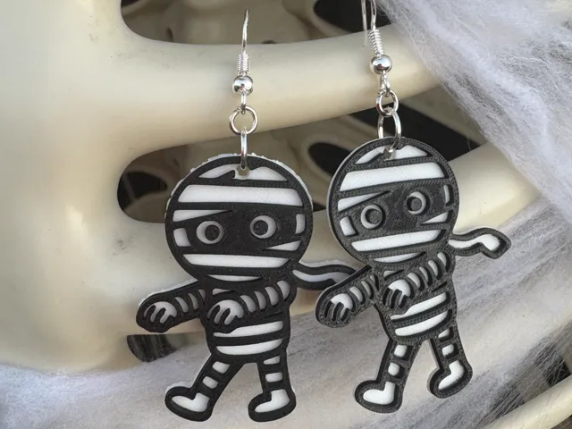 Mummy Halloween Earrings
