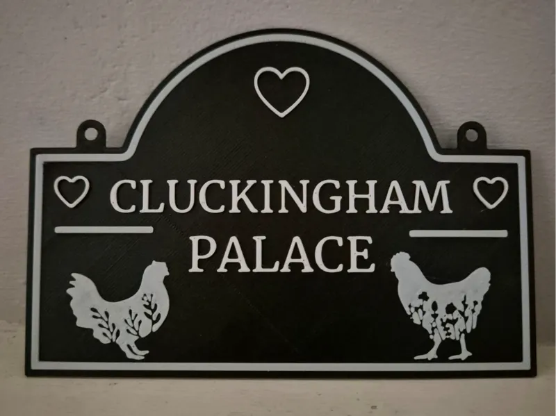 Cluckingham Palace - Cute Coop & Chicken Sign