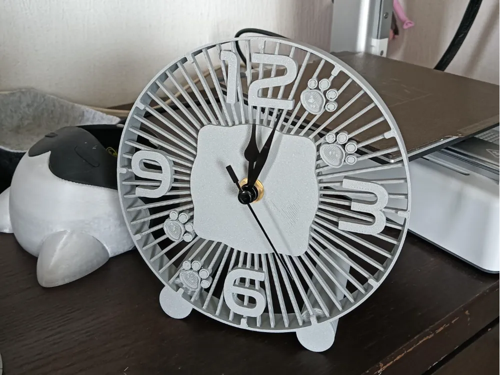 cat clock - Free 3D Print Model - MakerWorld