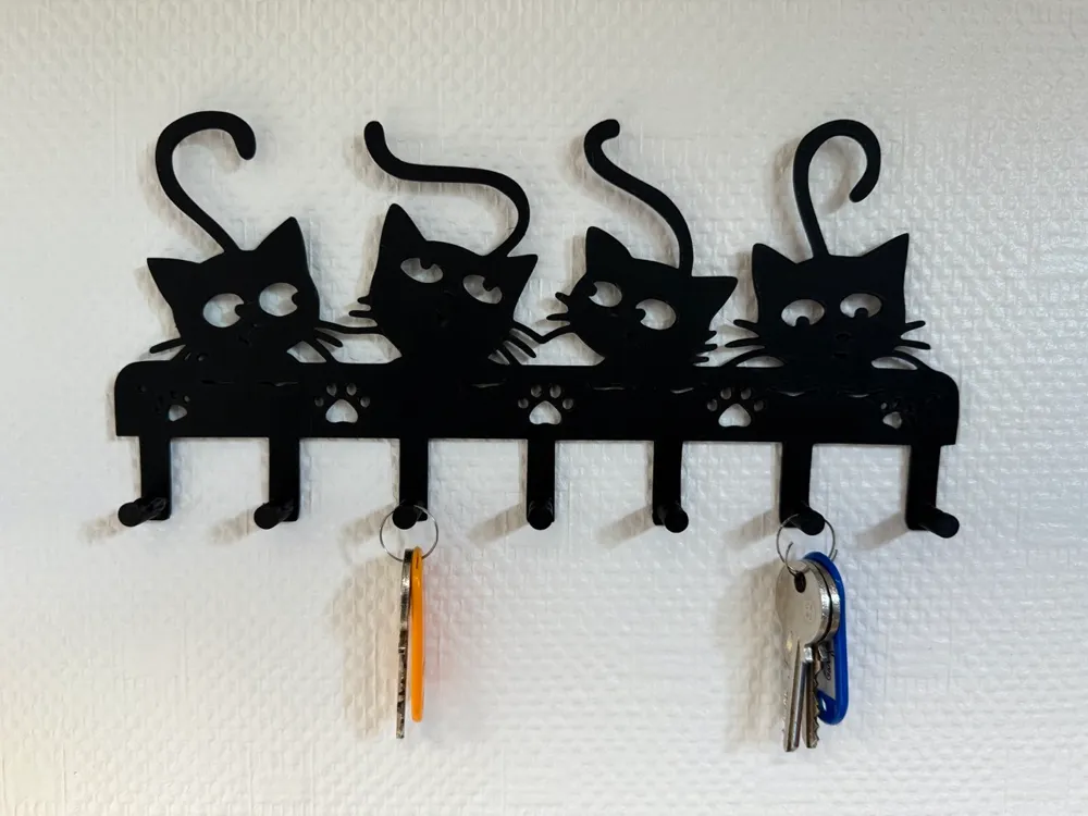 Cat wall key holder by Greg.60 MakerWorld